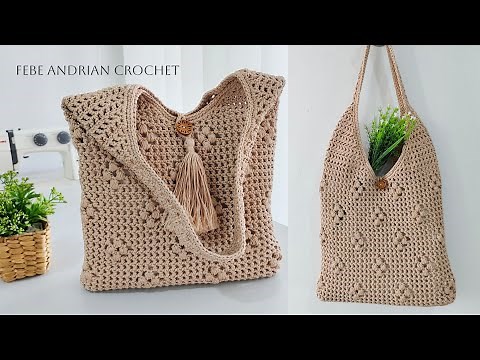How to Crochet A Simple and easy crochet Hobo Bag Very easy for beginners