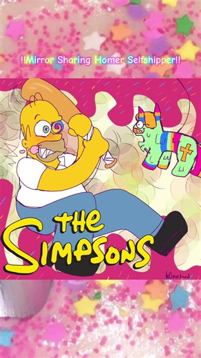 #SIMPSONSFANART Edit: Em has changed their name and I think uses They/Them, I didn’t know because I do not follow them and last time I checked they were Emma, but regardless I apologize TQBF has to be genuinely some of the worst music I’ve ever heard and unfortunately I love it #homersimpson #simpsonsfandom #selfship #lapfox