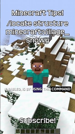 What Is The Command To Find A Snowy Village In Minecraft?!