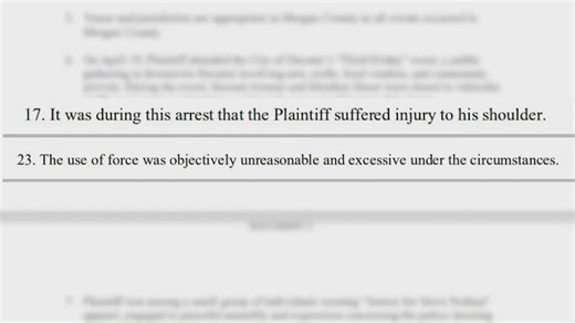 Decatur man sues city, alleges police used excessive force during protest arrest