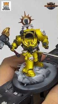 เพ้นท์สีโมเดล Warhammer 40k ชุดเกราะ Imperial Fists Space Marine ด้วยสี Contrast ของ Citadel Colour