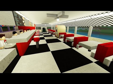 Building A 50's Style Diner | Theme Park Tycoon 2 | Roblox | TPT2 | Tutorial | Cafe
