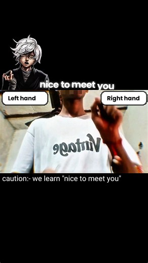 how to say nice to meet you in sign language. 🤗