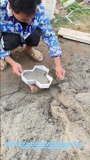 Satisfying DIY Concrete Paver Making with Molds