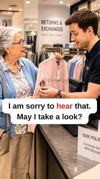 🛍️ Returning a Damaged Cardigan | Real-Life English Conversation Practice #learnenglish
