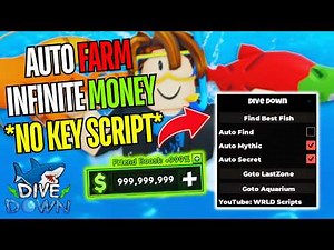 [🔱 NO KEY] Dive Down Script – AUTO FARM | AUTO FISH | AUTO MYTHIC | AUTO SECRET | MOBILE & PC