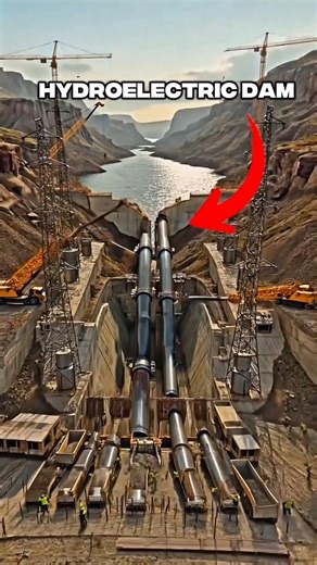 Megastructure hydroelectric dam #edit #shorts #timelapse