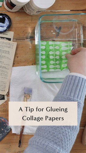 Laura Horn on Instagram: "Always amazed by this little tip. Making your collage papers slightly damp is a game-changer, it helps everything adhere nice and flat. ⠀⠀⠀⠀⠀⠀⠀⠀⠀ Here I’m covering a wooden panel to create a textured starting point for a mixed media piece. I share more about this inside my Creative Blend Art Program, which is 40% off during the Black Friday Sale. You can find all my classes through the link in my bio. ⠀⠀⠀⠀⠀⠀⠀⠀⠀ Do you enjoy adding collage to your work? ⠀⠀⠀⠀⠀⠀⠀⠀⠀ #mixedm