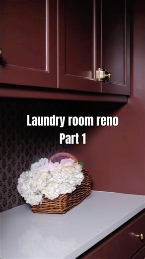 Laundry Room Reno! Part 1 🙈 #homerenovation #diy #laundryroom #beforeandafter