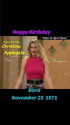 Happy birthday Christina Applegate, born November 25, 1971.