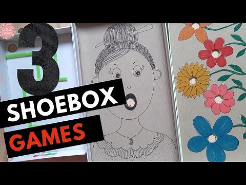 3 Brilliant ideas to reuse shoe box | DIY shoebox games for kids