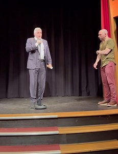 My hobby has been close-up magic since I was a child and tonight, immediately after I did my first ever stand-up gig at The Magic Circle, this happened. I was stunned to the point that I couldn’t say anything other than ‘I can’t believe it’ on repeat for five minutes. Onstage with me is Marvin Berglas, president of The Magic Circle and a true gentleman. Four hours later, this honestly still feels like a dream. Thank you so much @magiccirclehq. . . . . #standup #standupcomedy #comedian #magic #ma