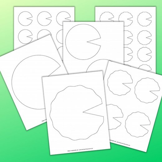Free Printable Lily Pad Templates (for crafts & frog life cycle study)