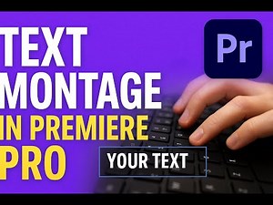 HOW TO ADD TEXT MONTAGE IN PREMIERE PRO