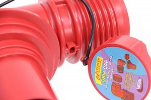 EZ Coupler 4-in-1 RV Sewer Adapter with 90-Degree Elbow Fitting - Red EZ Coupler RV Sewer Hose Fitti