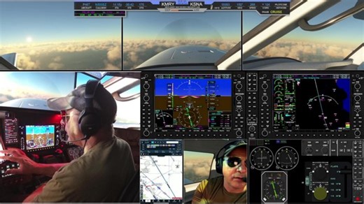 Monterey to John Wayne - on pilotedge - Full G1000 Sim Pit