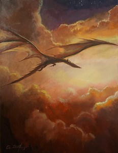 A dragon and a sunset painting 😁 #art #painting #dragon #acrylic #fantasyart | Painted Dragon Studios