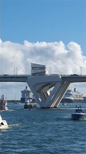 Near the Grand Bridge 🚤🌉 | Yachts on the Fort Lauderdale River #florida #travel #views #miami