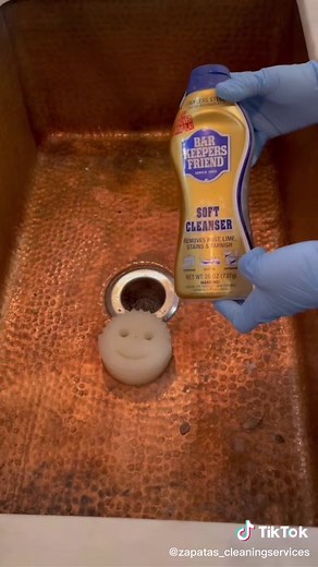 Copper Sink Cleaning Tutorial with Bar Keepers Friend