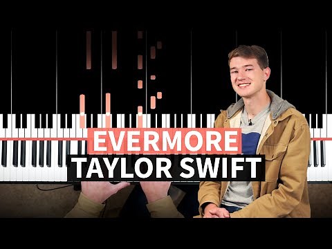 evermore - Taylor Swift, Bon Iver - EASY PIANO TUTORIAL (accompaniment with chords)