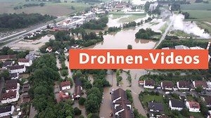 Hochwasser und Überschwemmungen in Süddeutschland - Drohnenvideos | sv