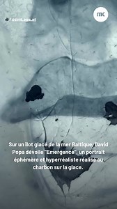 Quand art et nature ne font plus qu’un : David Popa repousse encore les limites du land art avec "Emergence", une œuvre fascinante réalisée sur un îlot gelé en Finlande. À l'aide de charbon comme pinceau et de la glace comme toile, l’artiste donne vie à un portrait suspendu entre deux mondes, où chaque détail respire le réalisme. David Popa n’en est pas à son coup d’essai : après des portraits éphémères sur des fragments de glace flottants, il continue de redéfinir le "land art" en rendant homma