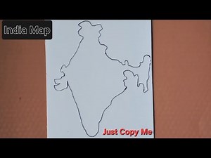 How to draw India Map 🇮🇳 | Step by Step India Map drawing | Just Copy Me 😀 ‪@CurvFold‬