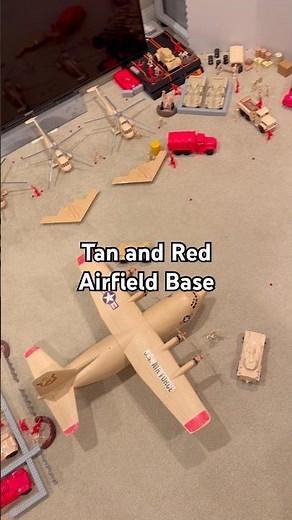 Giant Red and Tan Army Men Base #armymen #toysoldiers #shorts #military #toysoldiers