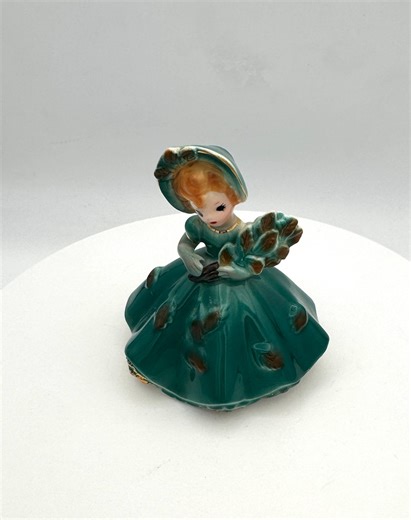 Vintage September Josef Originals Figurine Teal Dress With Wheat Sheaf - Etsy