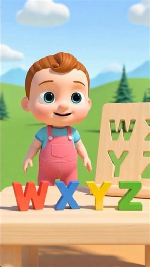 ABC Song for Kids (W-Z) | Fun Alphabet Nursery Rhyme | ABCD Learning Song #abcd #kidssongs #shorts