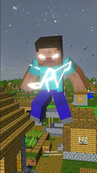 Herobrine vs Team JJ and zombie 🔥 #minecraftanimation