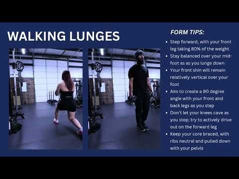 How to Perform Walking Lunges | Exercise Tutorial & Form Tips
