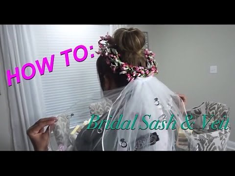 HOW TO: Make a bridal sash and veil | Bachelorette | Bride to Be