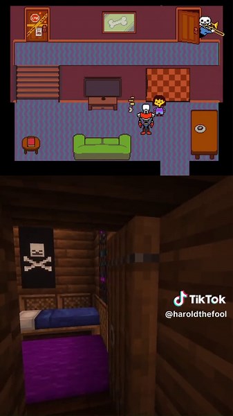 A reimagining of Undertale in Minecraft 1.20 | Papyrus and Sans' House #minecraft #undertale #minecraftbuilding #minecrafttimelapse #fyp #foryou