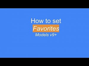 Step 3 - Set Favorites, if desired.