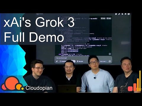 Grok 3 demo by Elon Musk & xAI's team