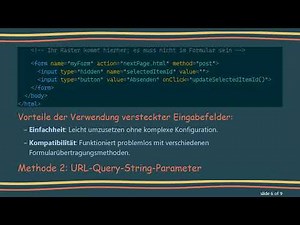 Best Practices für das Übergeben von Variablen zwischen HTML-Seiten: Ein Anfängerleitfaden