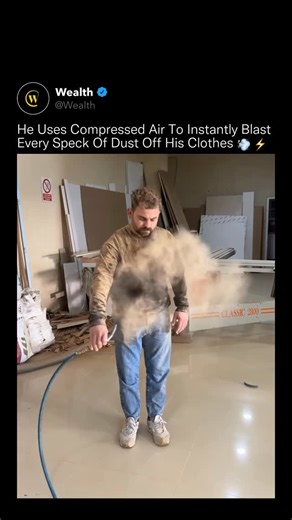Wealth | This looks like magic, but it’s pure physics in action. 🤯🔬 In seconds, a burst of high-pressure compressed air sends a shockwave across... | Instagram