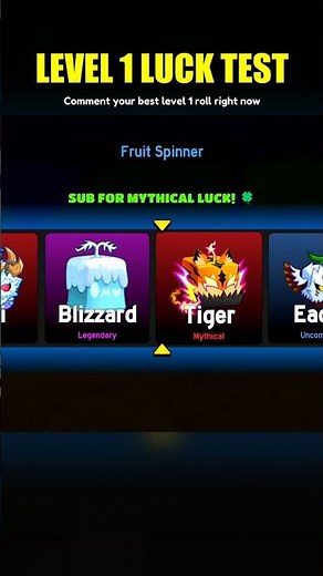 Blox Fruits Level 1 Gacha Luck Test! 🎰 #bloxfruits #roblox #shorts