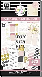 The Happy Planner Sticker Value Pack - Planner & School Accessories - Fancy Floral Teacher Theme - Multi-Color - Great for Planning & Assignments - 30 Sheets, 573 Stickers