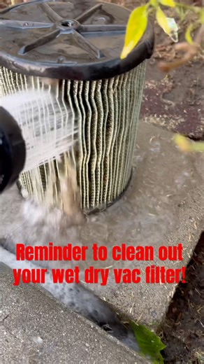 Remember to clean your wet dry vac filter and dry it thoroughly.