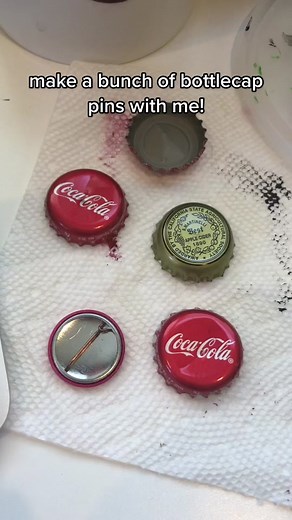 DIY Bottle Cap Pins Tutorial
