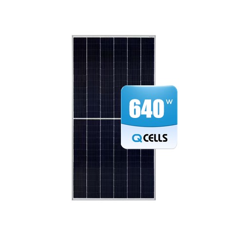 QCELLS High Efficiency Solar Panel 640Watt 620W 630W N-type Double-sided Glass 156 Half Cells Mono Pv Module for Solar Farm
