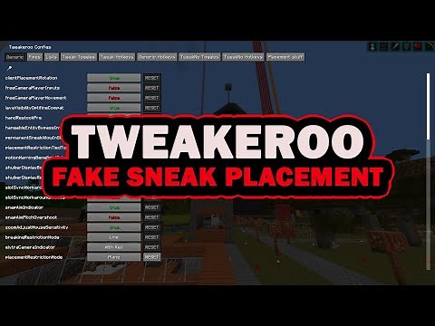 Tweakeroo Fake Sneak Placement - Minecraft Mod Tutorial