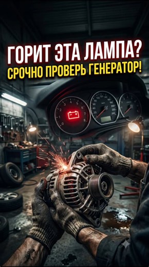 🚨 Загорелся значок аккумулятора на панели?#авто #генератор #аккумулятор #ремонтавто #автосовет #auto