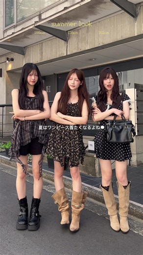 みんなでワンピ合わせで集まったー！全員骨格違うんだー！！ #夏コーデ #韓国ファッション #骨格ナチュラル #骨格ストレート #骨格ウェーブ