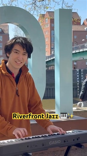🇩🇪 Tuneful Jazz by the River in Bremen 🎹✨ #viral #jazz #piano #classic #river #germany