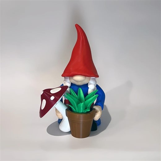 Girl Build-a-Gnome – Modular STL File Seasonal Decorative Braided Girl Gnome Base (Digital DOWNLOAD) - Commercial License Included - No AMS