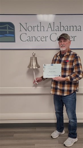 The sound we’ve all been waiting for! 🔔💛 On January 5th, Michael Harbin officially finished his last radiation treatment and rang the bell at the North Alabama Cancer Center! We are so incredibly proud of his strength and resilience throughout this journey. Thank you to everyone for the prayers and support. We are looking forward to this next chapter! | North Alabama Medical Center