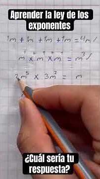 Aprender la ley de los exponentes!😊👏